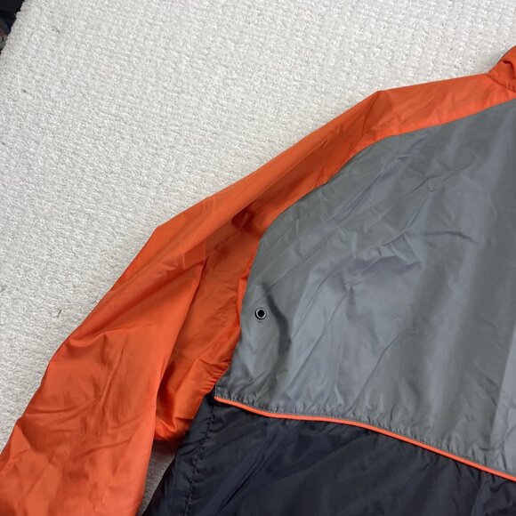 VTG Y2K Reebok Sport Tech Windbreaker Shell Orange / Grey Size L Full Zip - Picture 13 of 16
